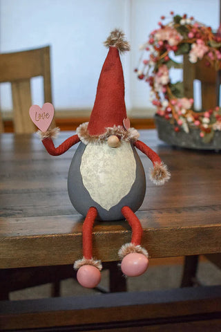 Valentine Gnome Gourd - 12.5"