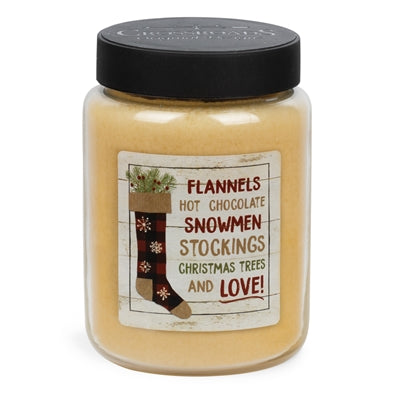 Santa's Cookie Crumble - 26 oz. Candle- Flannels, Hot Chocolate, And Love