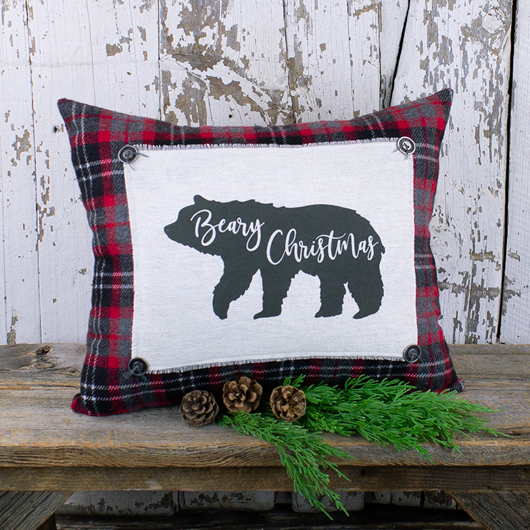 Beary Christmas Decor Pillow