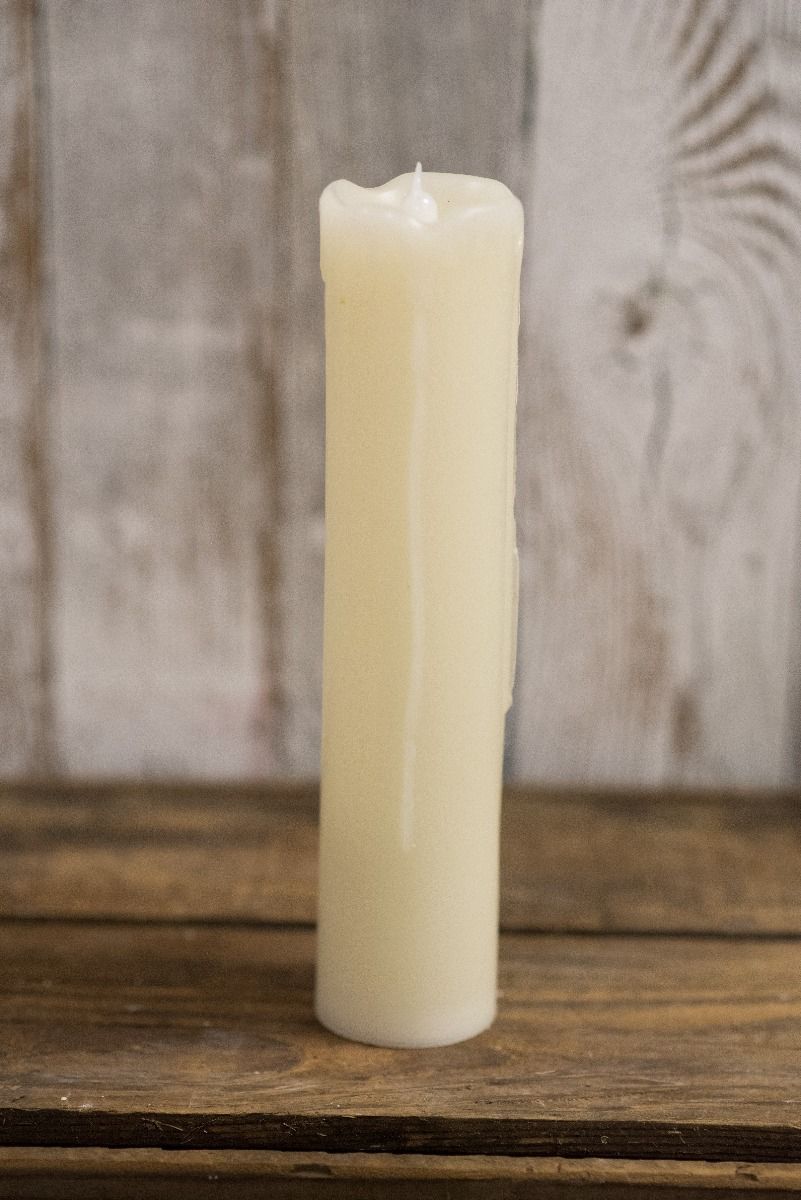 Cream Drip LED Candle