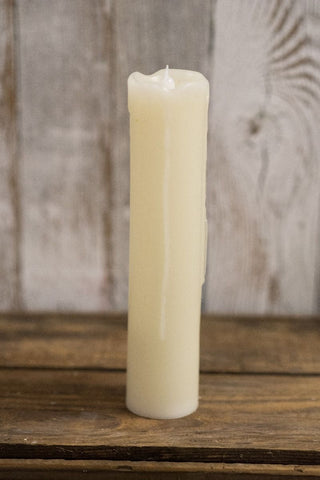 Cream Drip LED Candle- 7"