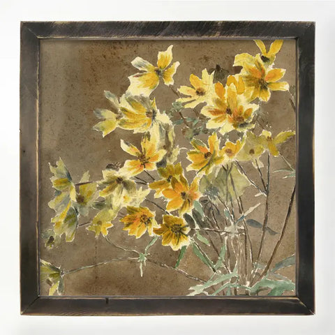 Vintage Wildflowers Framed Print - 25"