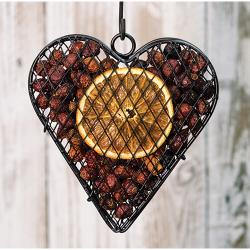 Wire Mesh Heart w/Orange Potpourri