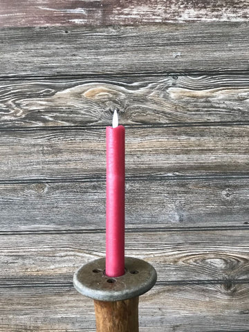 Red Moving Flame Taper Candle (2pk)