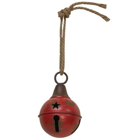 Aged Red Jingle Bell 4 "
