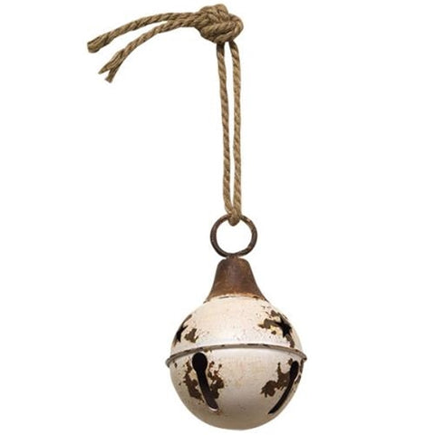 Aged White Jingle Bell  4"