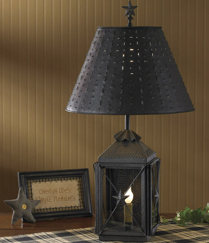 Black Stone Lantern Lamp