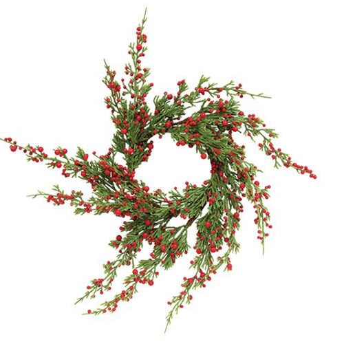 Crimson Tidings Cedar Candle Ring