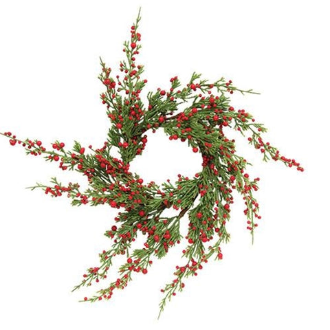 Crimson Tidings Cedar Candle Ring