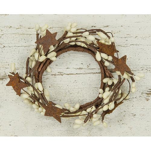 Pip Berry Ring With Stars, Ivory, 2"