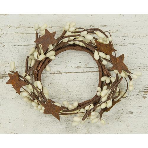 Pip Berry Ring With Stars, Ivory, 2"