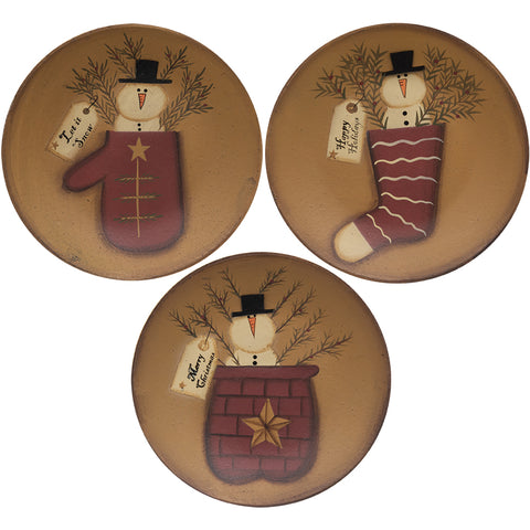 Snowmen Plates - 6 inches