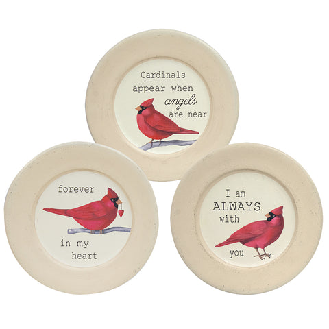 Cardinal Plate, 3 Asstd. price for 1