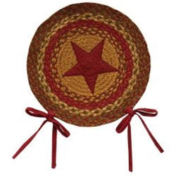 Cinnamon Star Braided Chair Pad