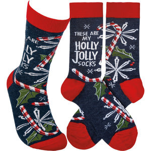 Socks - These Are My Holly Jolly Socks