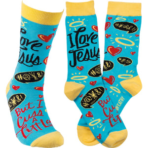 Socks - I Love Jesus But I Cuss A Little