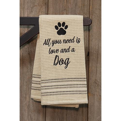 Love & Dog Dish Towel, 20x28