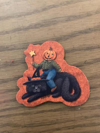Pumpkin & Cat Magnet