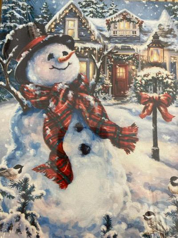Snowman Greetings with 1/ LED Light