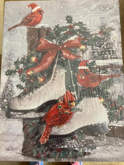 Skates & Cardinals - Holiday Photo