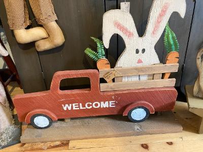 Red Truck Bunny - Welcome