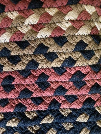 Folk Art Braided Rug Rectangular  4' X 6'