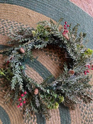 Wreath with Berries and Cones