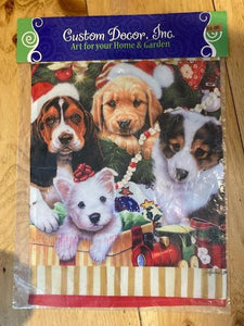 Garden Flag with Puppies