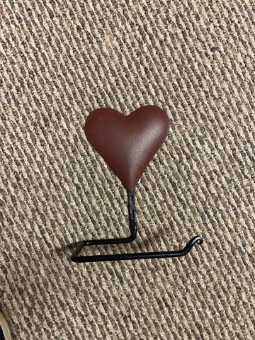 Toilet Paper Holder - Burgundy Heart