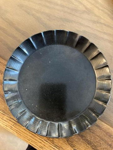 Candle Pan Graywashed Tin Fluted , 4.5"