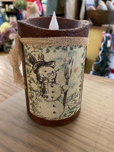 5" Snowman Candle