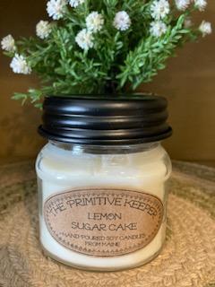 Soy Candle - Square Jar - Lemon Sugar Cake