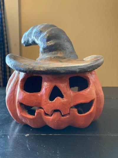 Gruesome Pumpkin Head - Candle Included