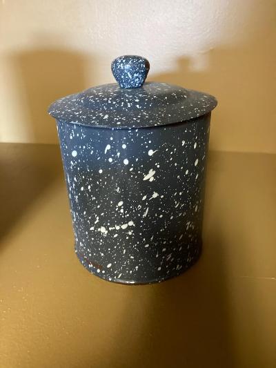 Enamelware Canister / Cookie Jar / Sugar / Medium