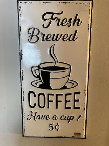 FRESH BREWED COFFEE SIGN