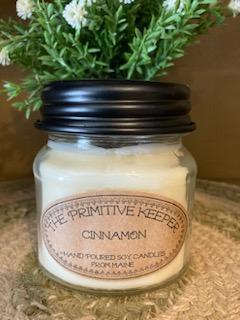 Soy Candle Square Jar - Cinnamon