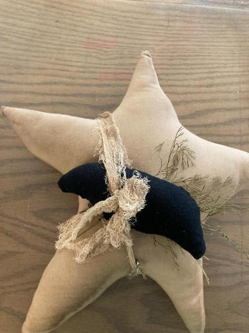 Fabric Star with Crow