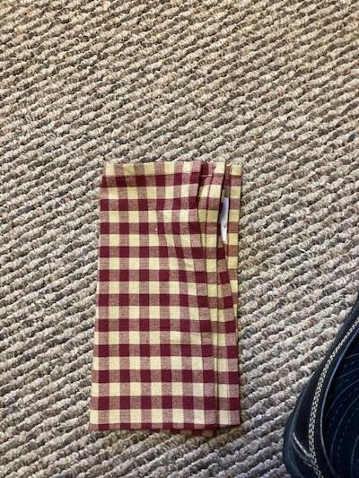 Red Checked Country Dish Towel