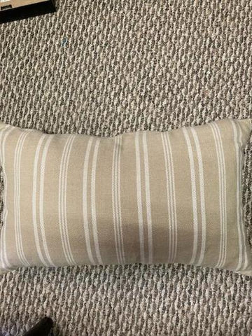 Chester Cream Stripe Throw Pillow