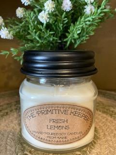 Soy Candle - Square Jar - Fresh Lemons