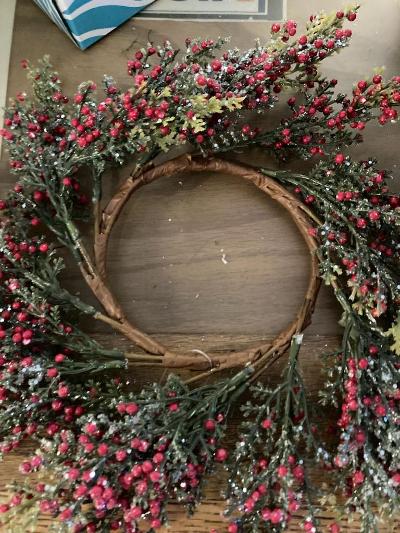 Snow covered Berry Wreath