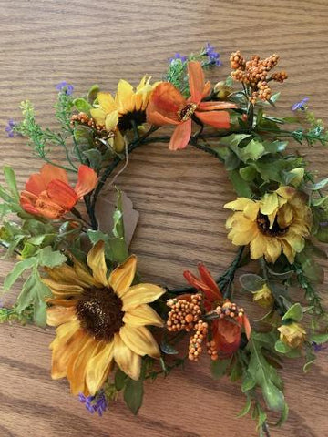 Sunflower Candle Ring/Wreath