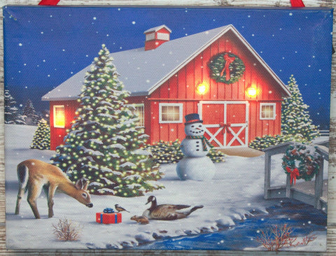 Holiday Farm w/ 2 LED Lights