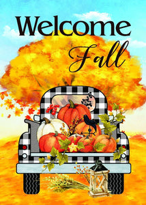 Fall Truck House Flag