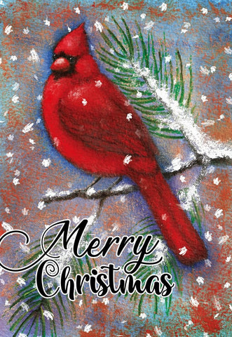 Christmas Cardinal House Flag